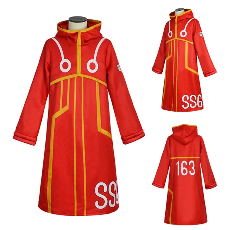 Egghead île Costume singe D Luffy Robe Cosplay Costume 163 Luffy veste manteau chapeau tenue Halloween Costume