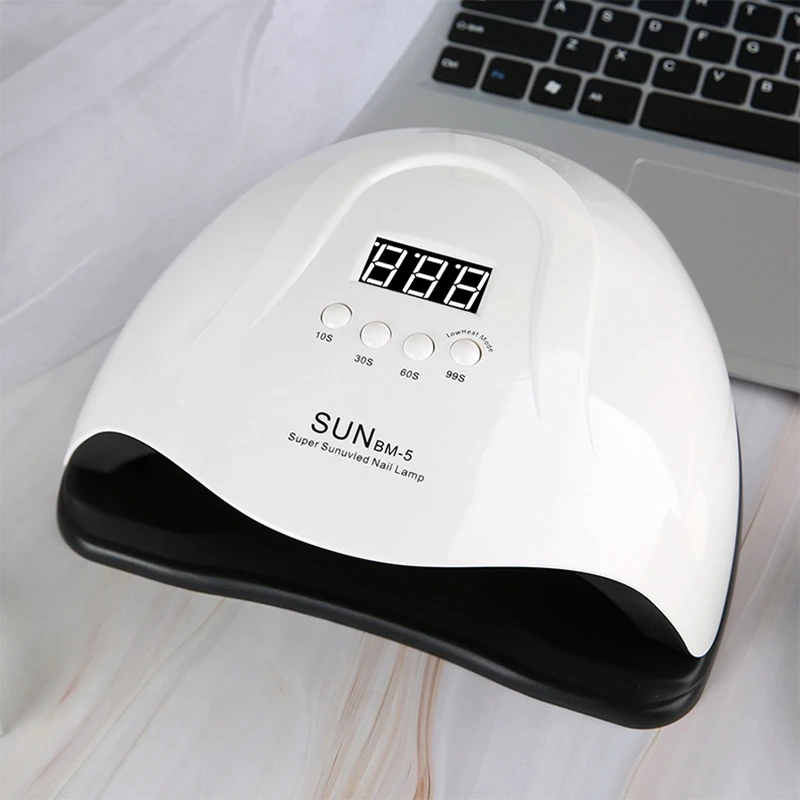 

MAX UV 66 LEDs Nail Lamp for Manicure Gel Polish Drying Machine with Large LCD Touch 66LEDS Smart Nail Dryer