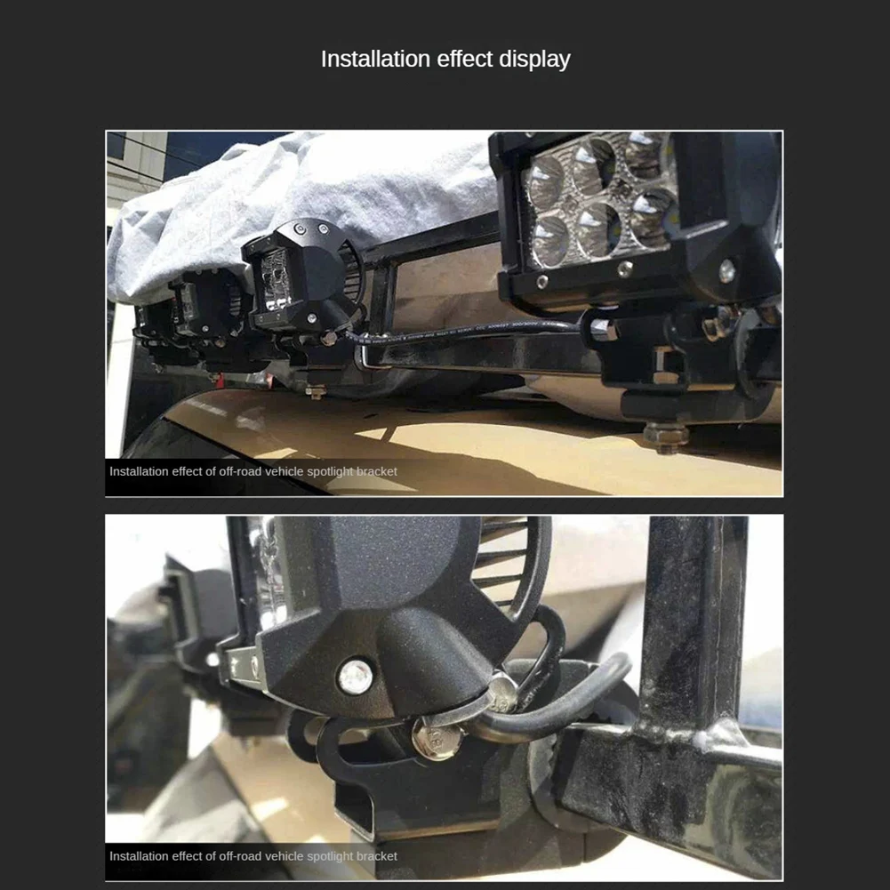 WF-2 PCS Light Bar Mount Kit Black 19-30Mm Universal Work Light Tube Clamp Mounting Brackets Motorcycle Brackets 0.75 1 1.25Inch