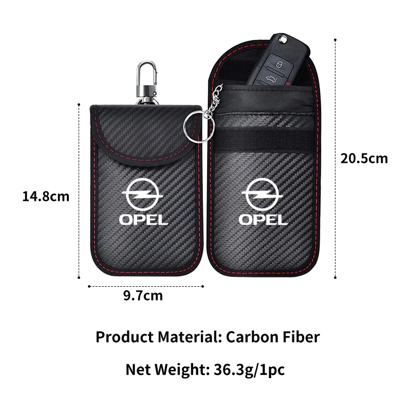 Car Key Signal Shielding Bag Anti-theft RFID Keychain Case For Opel Corsa Astra Insignia Vectra Zafira Meriva Mokka Grandland