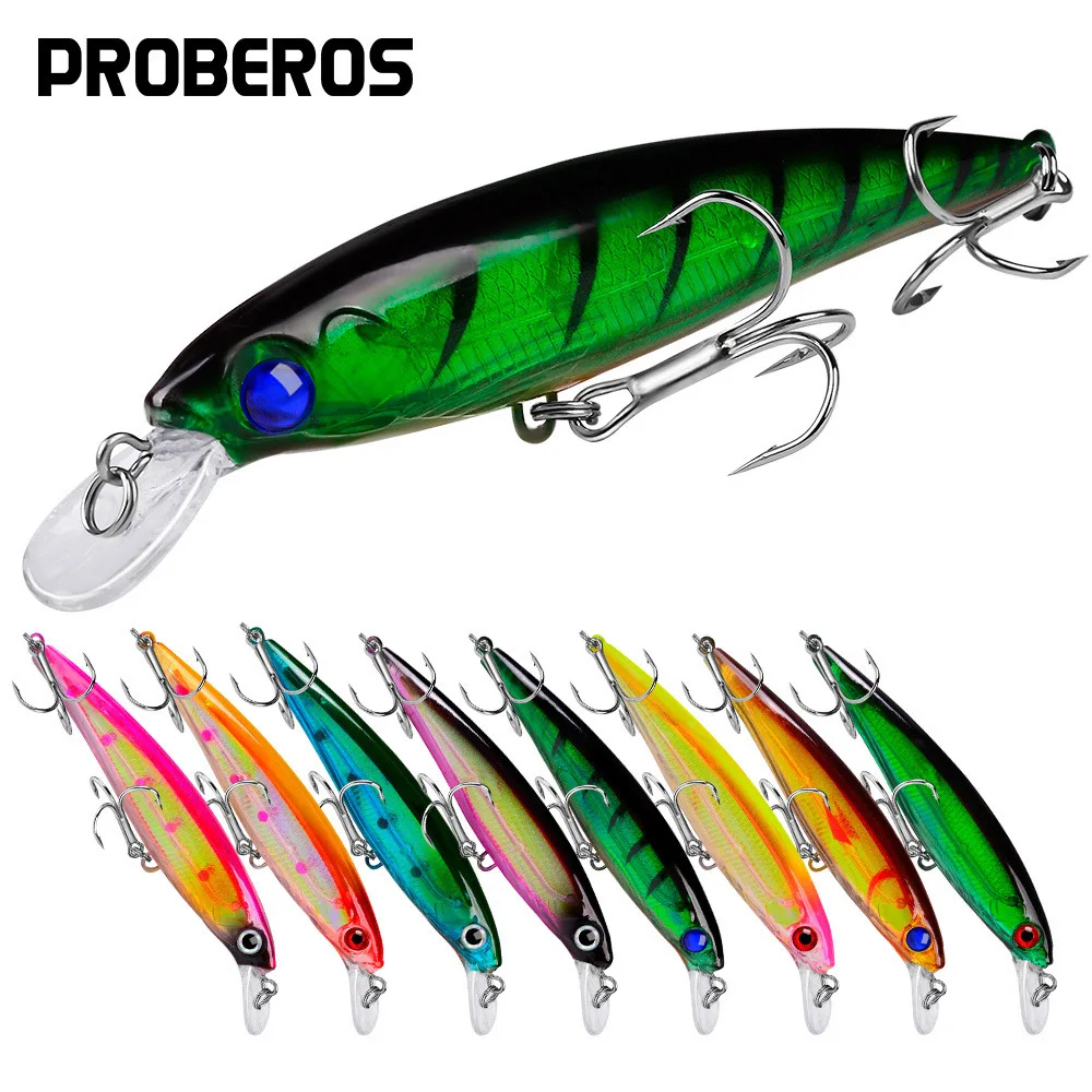 

Minnow Hard Bait 11cm 13.4g 3D Fish Lure With Rattle Reflective Eyes Long Cast 0.6-1.8m Swim Depth For Bass Pike Zander Fishing