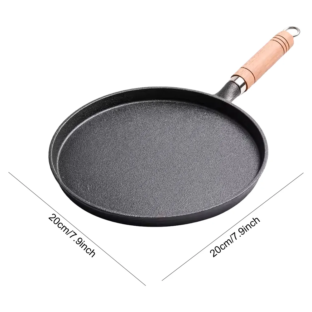 

Антипригарная кастрюля для приготовления стейка и яиц для завтрака с ручкой, чугунная тонкая блинная тарелка без покрытия, сковорода для блинов, омлета, стейка, горшок для пиццы