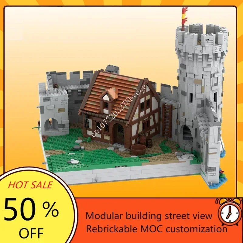 3521PCS Customized MOC Modular Norman Keep Guardhouse Model Custom Puzzles Technology  DIY Creative Assembly Birthday Toys Gifts