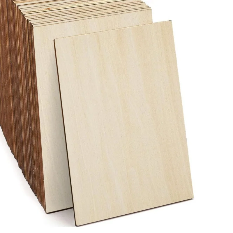 

30pcs Unfinished Wood Squares Unfinished Square Wood Pieces for Crafts School Projects Wooden DIY Ornaments(150x100x2mm)