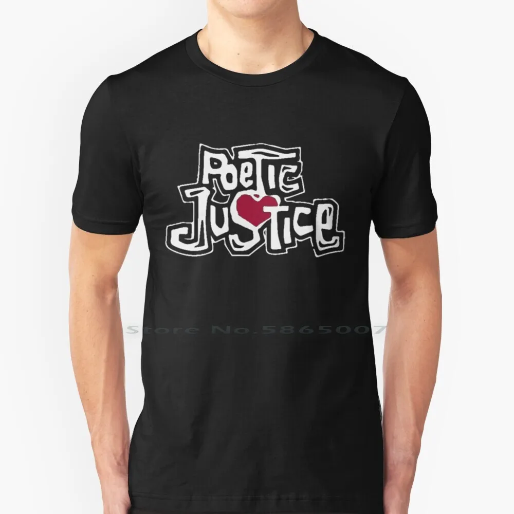 Poetic Justice Logo T Shirt 100% Cotton Cinema Rap 2pac California Blackpower Blacklivesmatter Hip Hop Love Movie Big Size 6xl