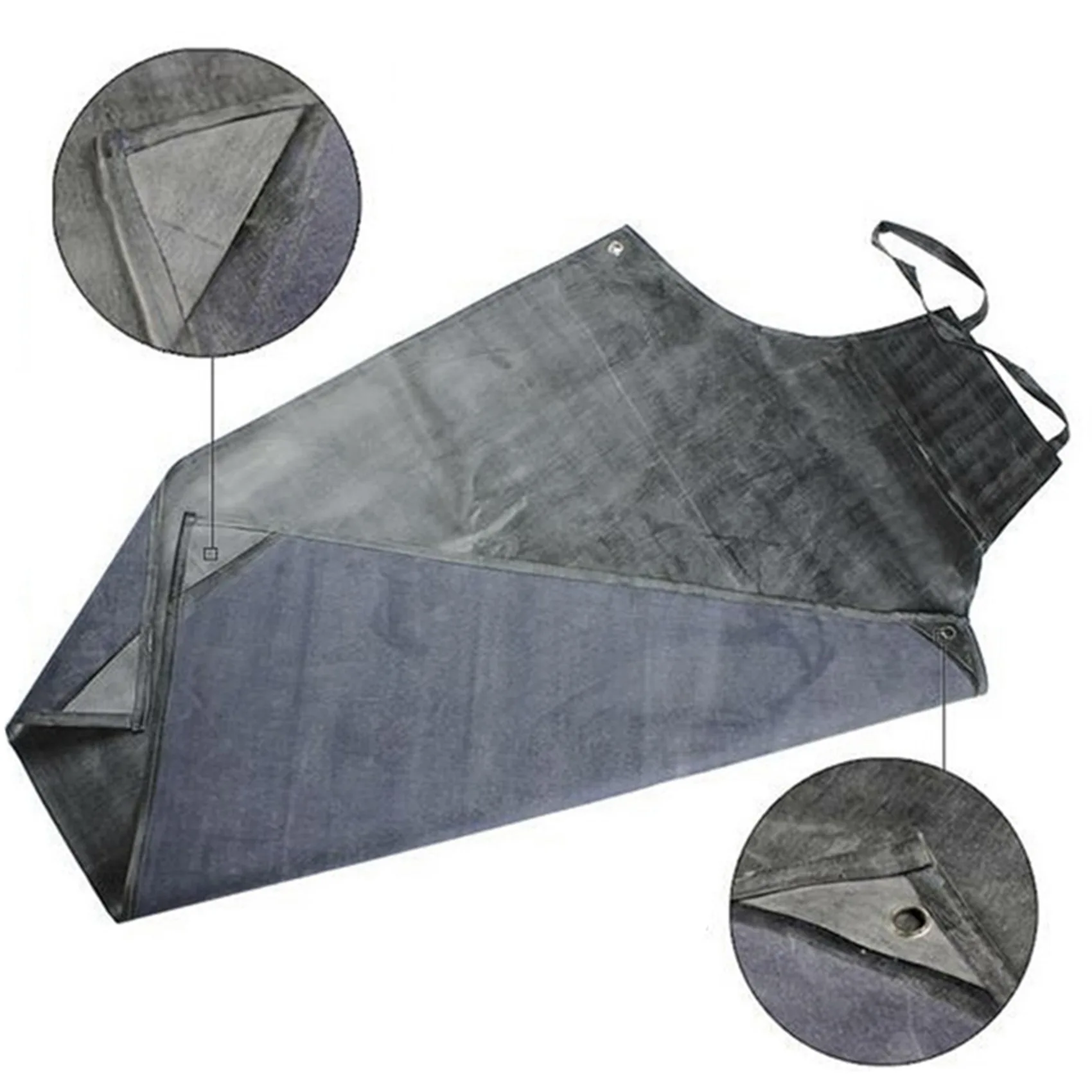 

ABMS-2X Heavy Duty Waterproof Rubber Vinyl Apron Industrial PVC Aprons Adjustable Rubber Butcher Apron For Men