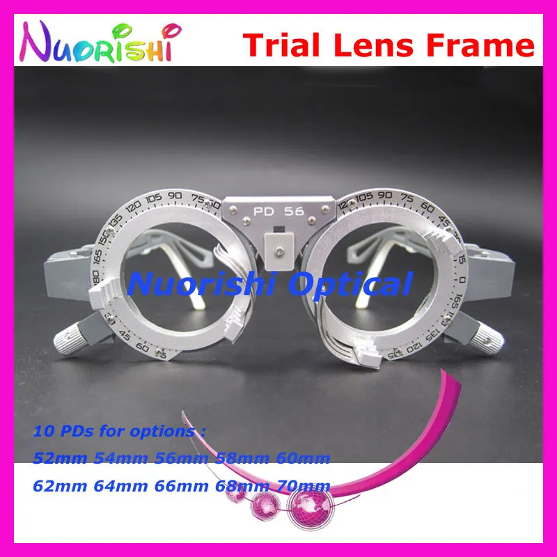 XD17 1 piece 10 Different Fixed PDs Pupil Distance Optometry Grey Trial Lens Frame 52 to 70mm