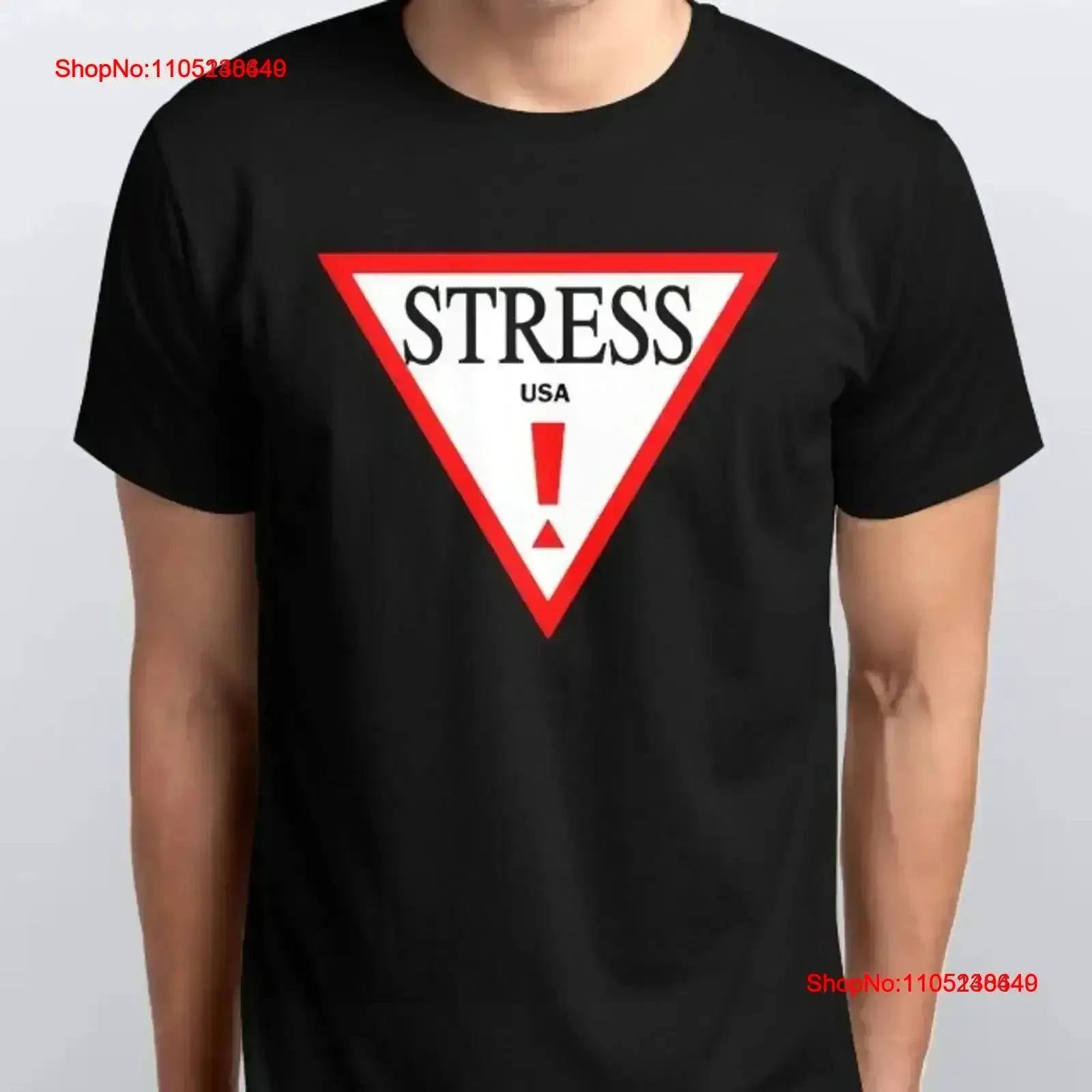 STRESS NEW T SHIRT All sizes S M L XL XXL 3 4 colours Black White vintage Washed Breathable Stylish Versatile graphic Soft