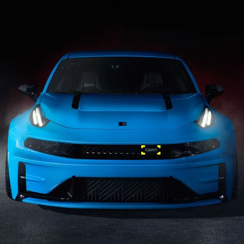 For Lynk&co 01 02 03 05 06Car Front Grille Logo Performance CYAN Decorative Stickers Special Modified Automotive Car Accessories