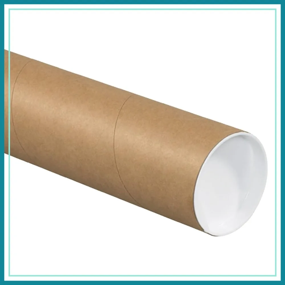 

24-Pack Mailing Tubes, 3"x24" Round Corrugated for Blueprints, Artwork, Posters