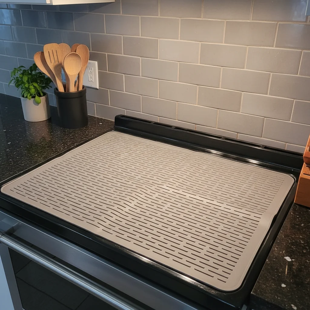 Silicone Drain Pad Anti-Slip Heat-Insulating Kitchen Utensil Stove Mat Daily Necessities 1Pc