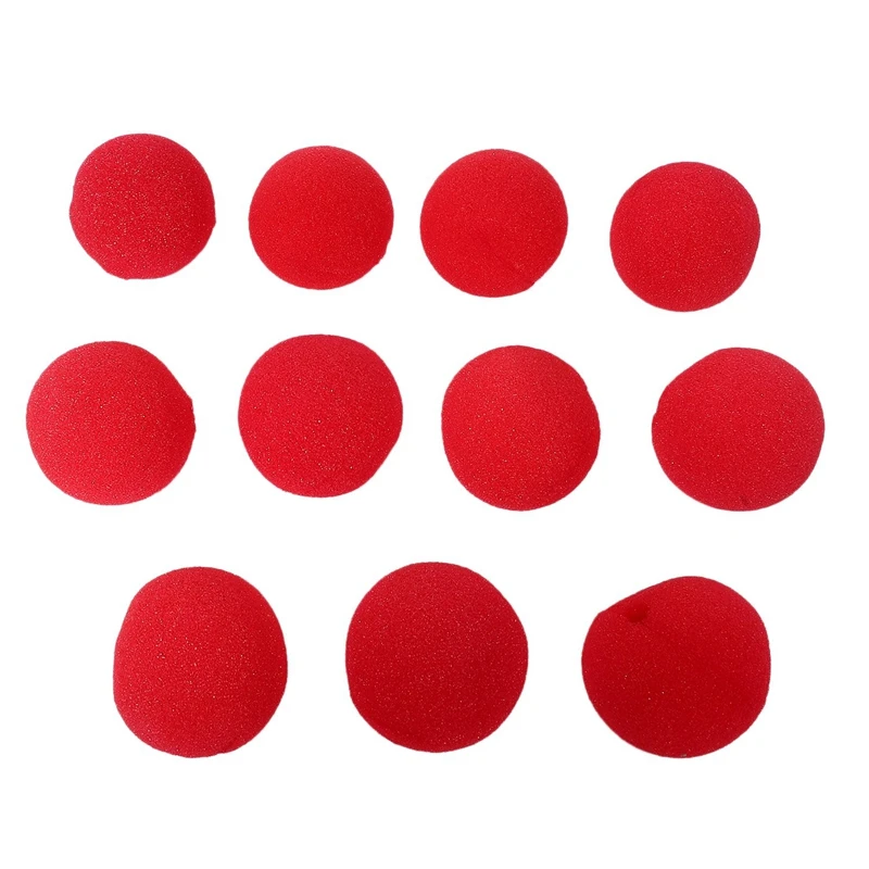 6Pack X(Red Ball Sponge Clown Nose 10Pcs Adorable for Party Wedding Christmas Halloween Costume Magic Dress Accessories