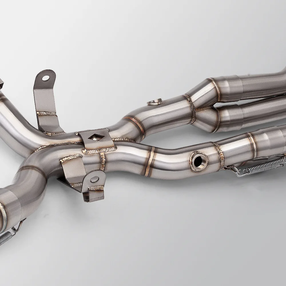 Motorcycle GSX1300R Falcon, Modified Stainless Steel Front Exhaust Pipe, Split Front 08-21