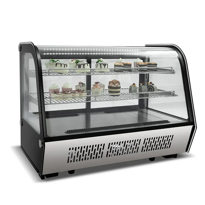 

Curved Glass Cake Display Refrigerator Bakery Show Case