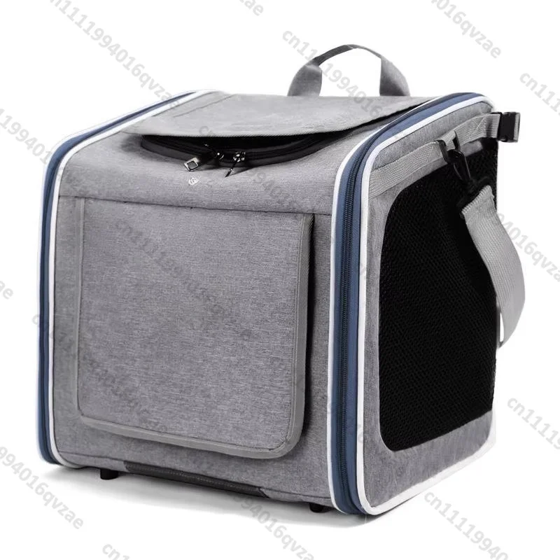 Eco-friendly Oxford Cloth Zip-up Portable Pet Backpack Portable Travel Bag
