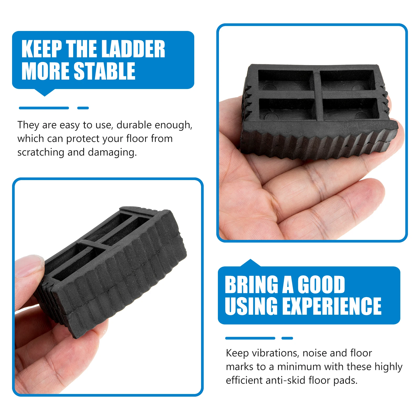 

4pcs Foot Cover Rubber Non-Slip Floor Pad Accessories Anti-Skid Feet Protector Durable Covers Floor Mat Step Stair Protector Cap