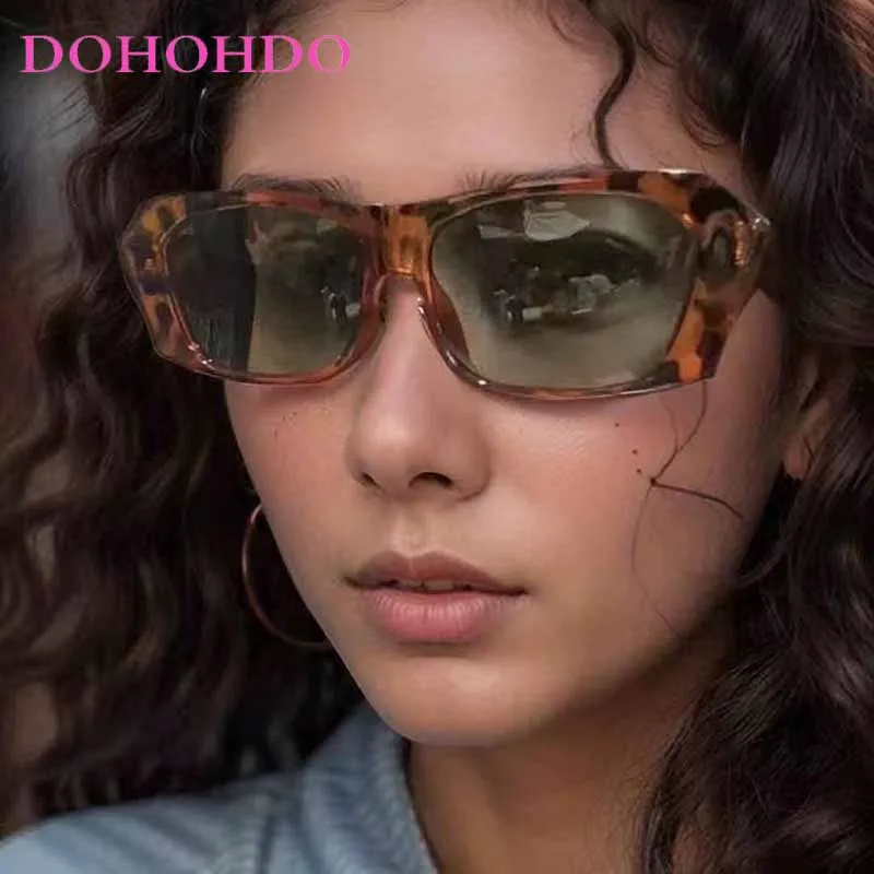 

DOHOHDO New Fashion Men's And Women's Sunglasses Punk Polygon Frame Sports Color Matching Street Photography Retro Glasses UV400