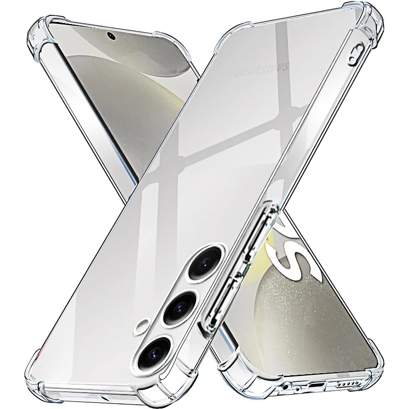 Przezroczyste etui na telefon Samsung Galaxy S24 Plus Ultra Transparent Back Case Cover dla Samsung S 24 S24+ 2024 S24ultra S24+