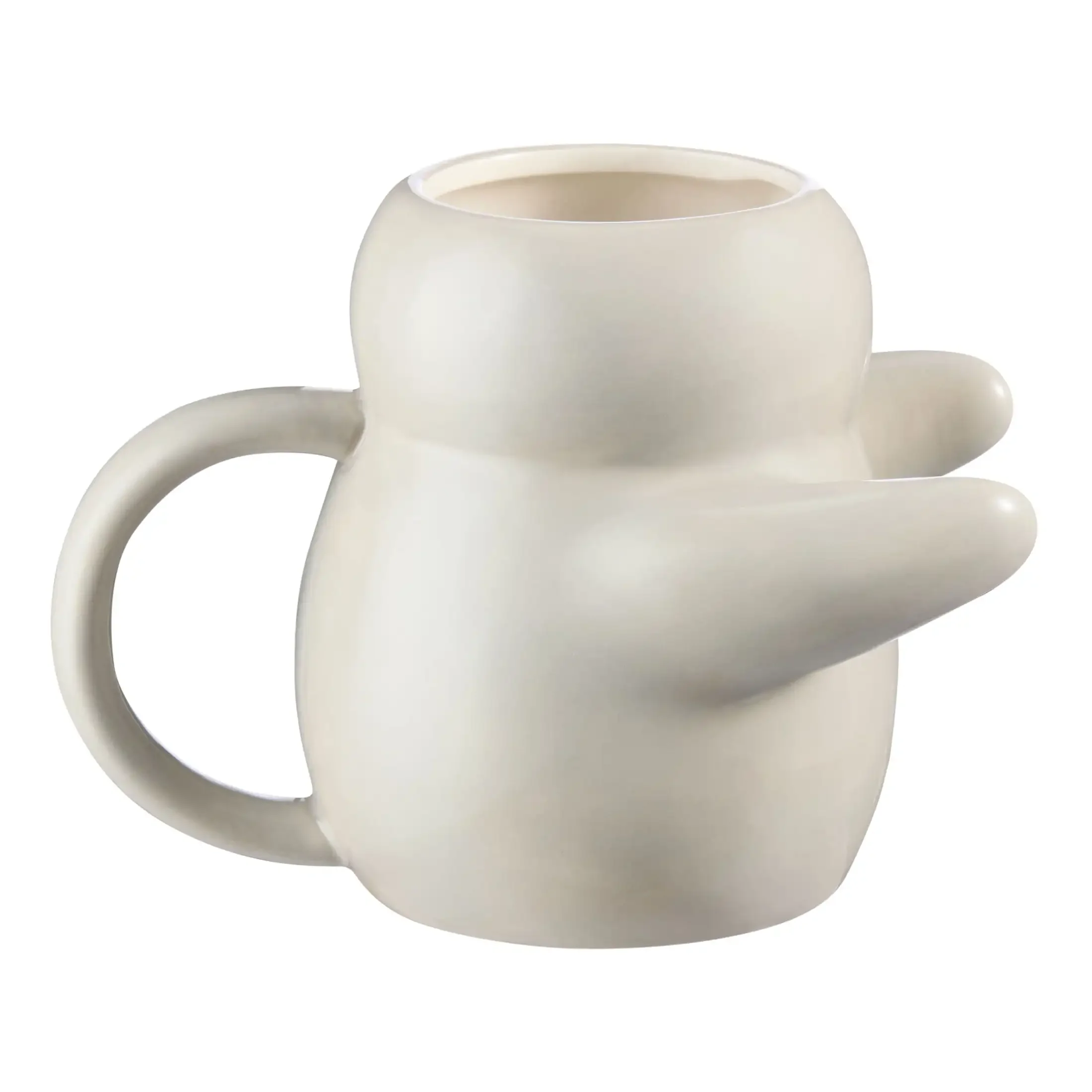 Imagem -04 - Caneca de Earthenware de Abraço Esculpido Cinza de 16 Onças