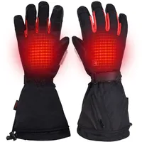 1108 Winter Waterproof Electric Heating Glove Battery warm Touch Screen Heated Gloves rechargeable For unisex