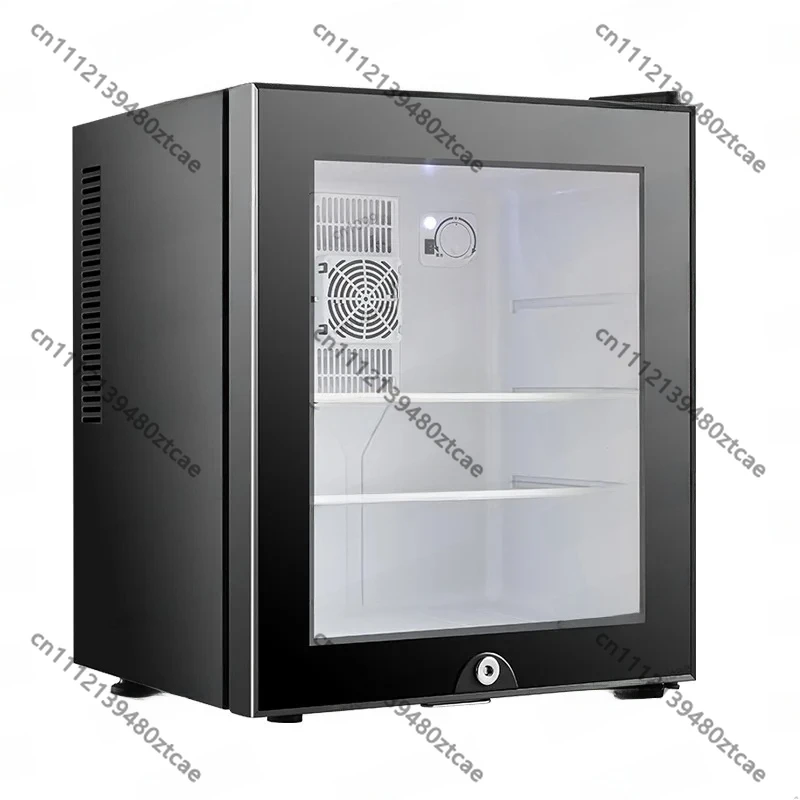 40L Glass Door Mini Refrigerator No Compressor Portable Small Fridge For Home Office Hotel Display Use