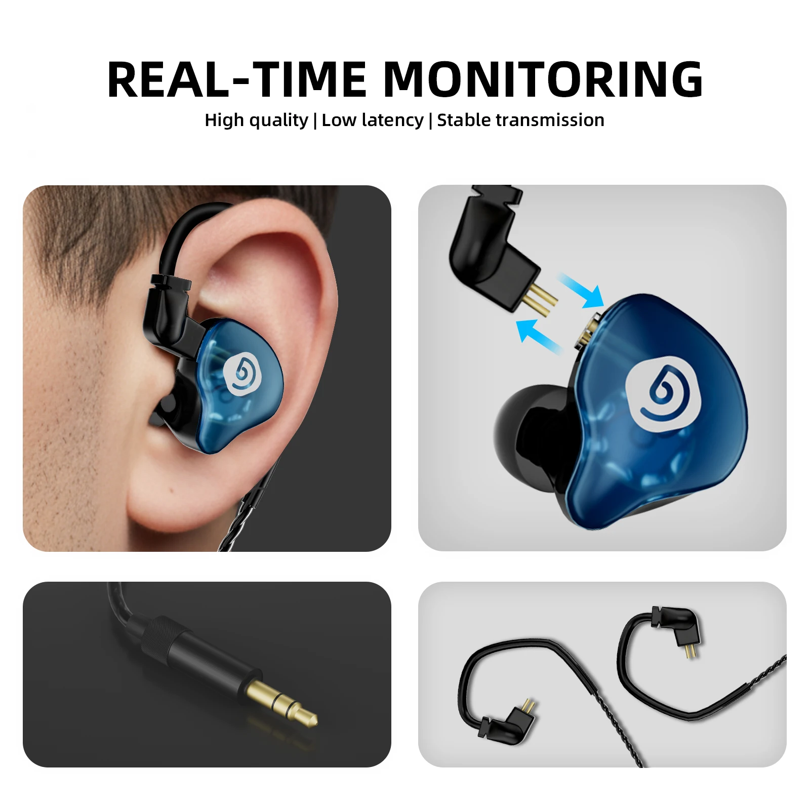Debra ER-404 Professionelles In-Ear-Monitoring-System, Bluetooth 5.0, Infrarot-Kopplung, mit Mehrfach-Empfängern, für Theater – Detail 8