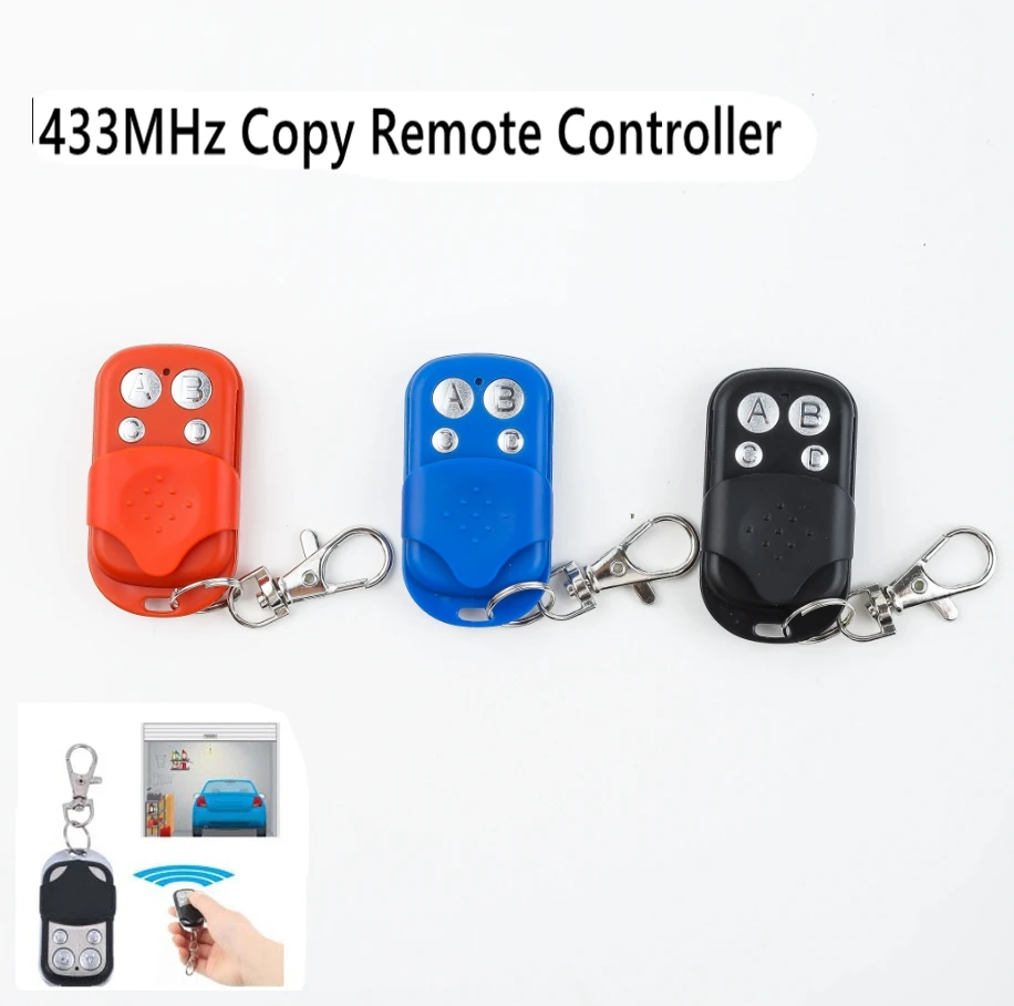 Universal Garage Door Opener Remote Control 433MHZ 433.92MHZ Code Grabber Clone Gate Key Fob Command Hand Transmitter