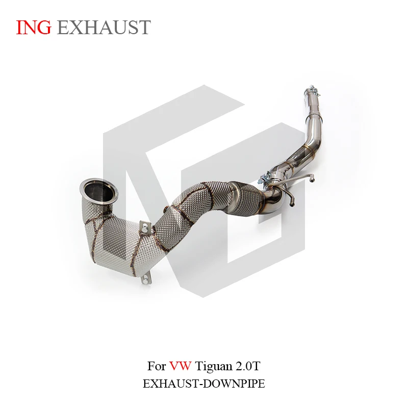 ING SS304 vw Downpipe for Volkswagen Tiguan 2.0t three Ternary Catalytic Drain Header Nozzle Engine Exhaust Performance System