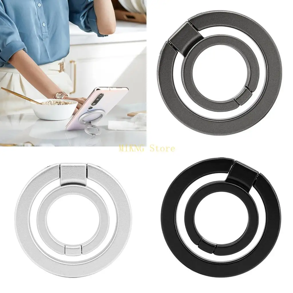 

Antislip Phone Stand Desktop Holder 360 Rotatable Double Hoop Designs and Portable Foldable Structure best sale