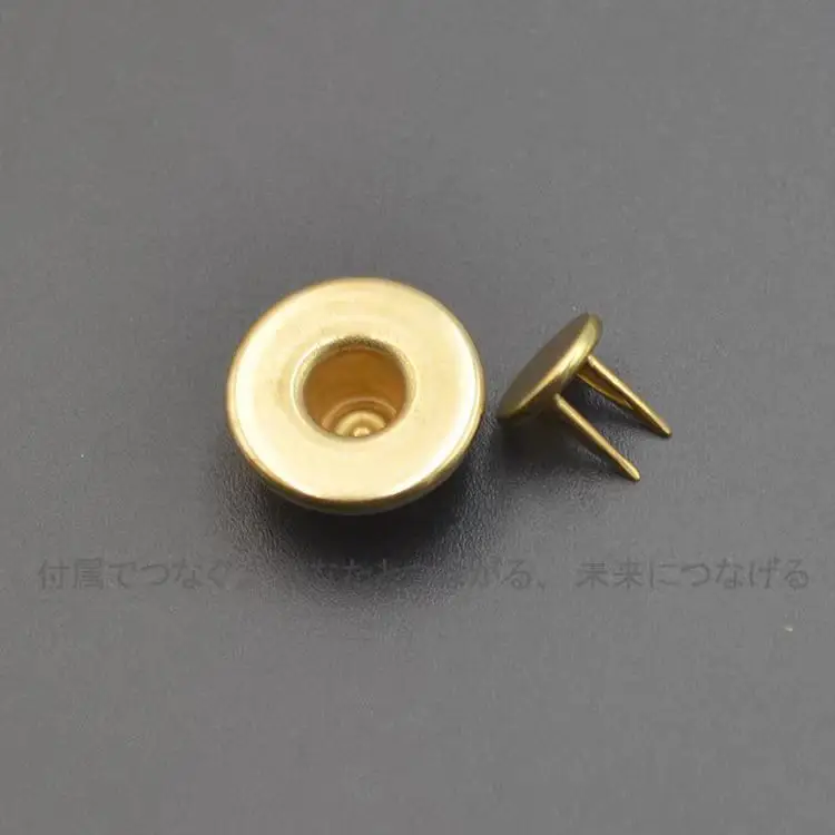 

Japan Imported Double-needle I-shaped Buckle 1P Integrated Molding Retro Flat Button Gold Brass Denim Buckle
