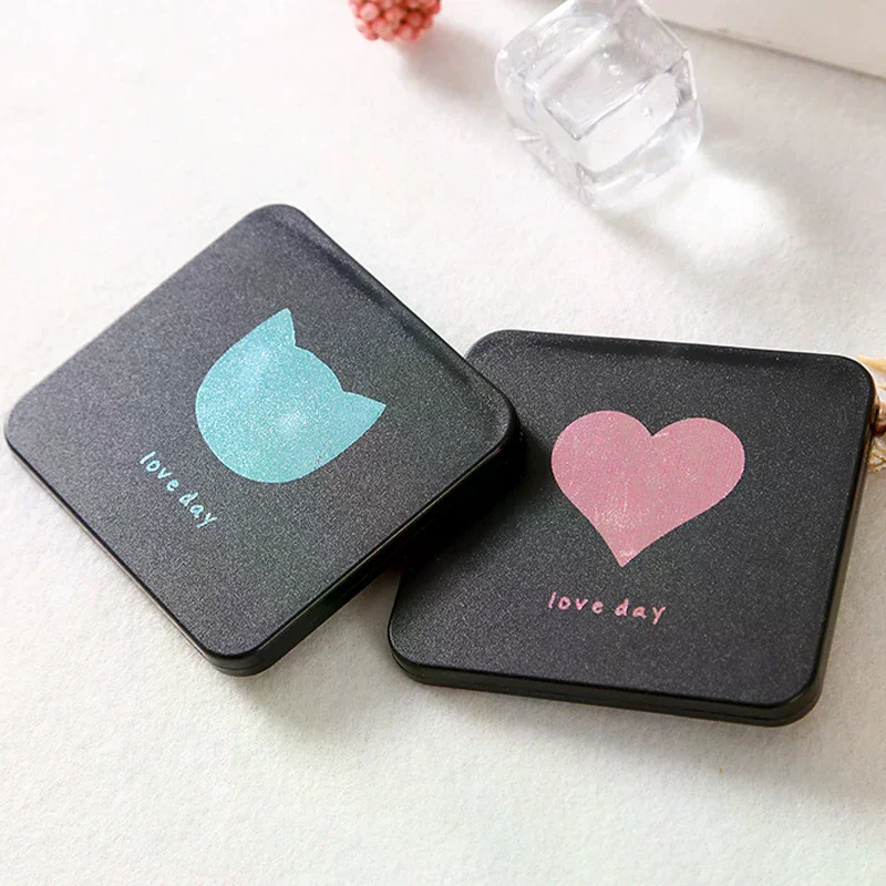 Makeup Mirror Mini Square Makeup Vanity Mirror Portable Hand Mirrors Double-sided Compact Mirror Pocket Cosmetic Mirror Foldabl