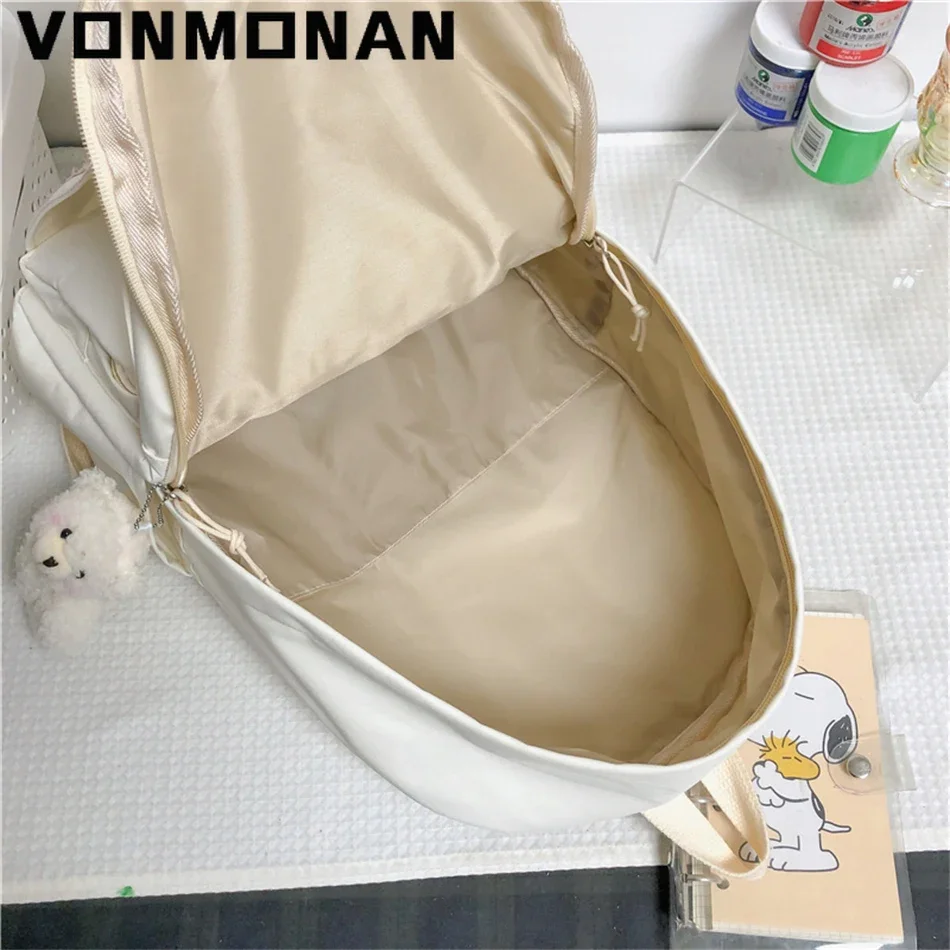 Women Cute Backpack Purses Designer Nylon Waterproof Schoolbag for Teen Girls Large Capacity Rucksack Cartoon Rabbit Mochila