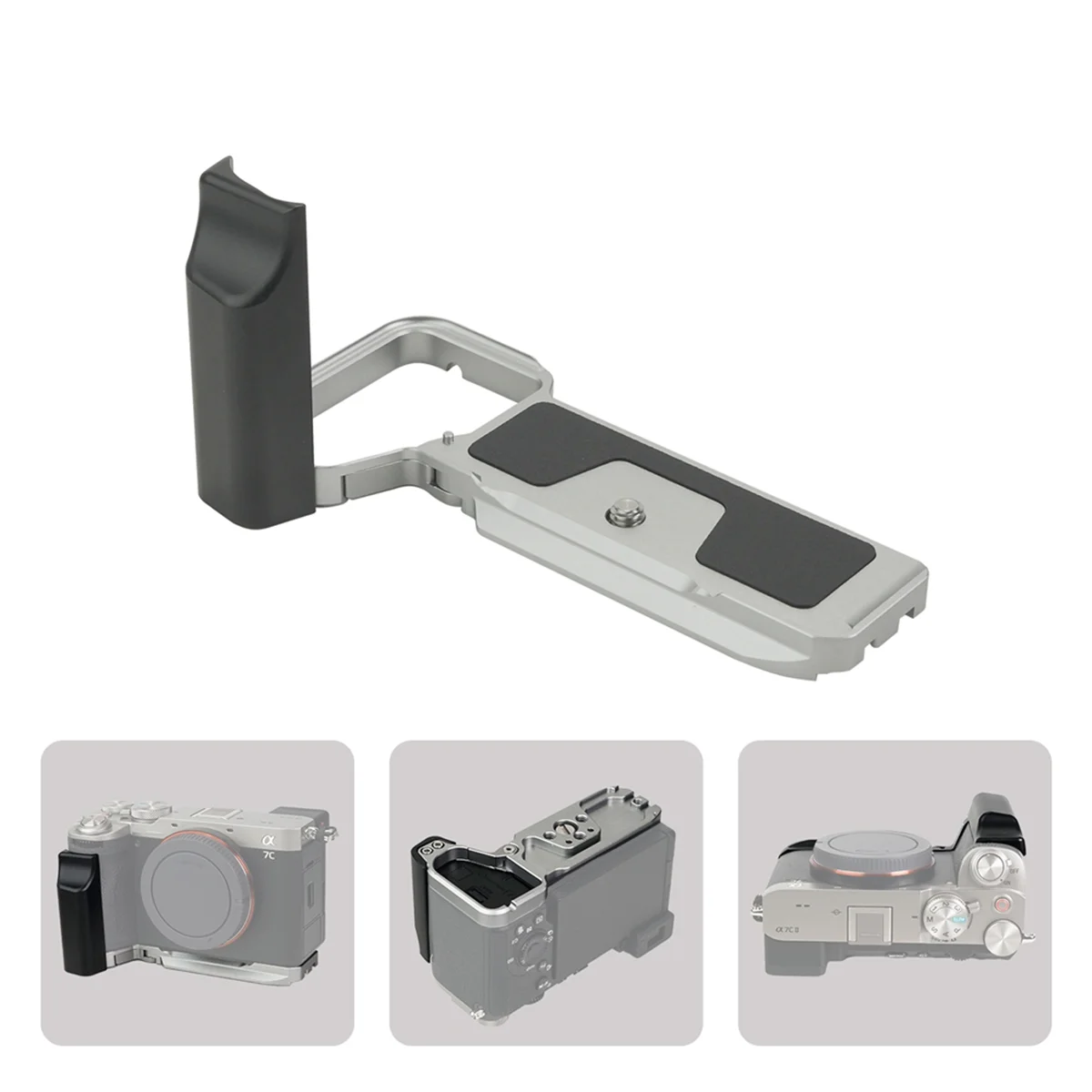 BFYL-Neuer Handgriff in L-Form für A7C2/A7CR, kompatibel mit Arca Swiss Stativ-Fluidkopf, spiegellose Kamerahalterung A