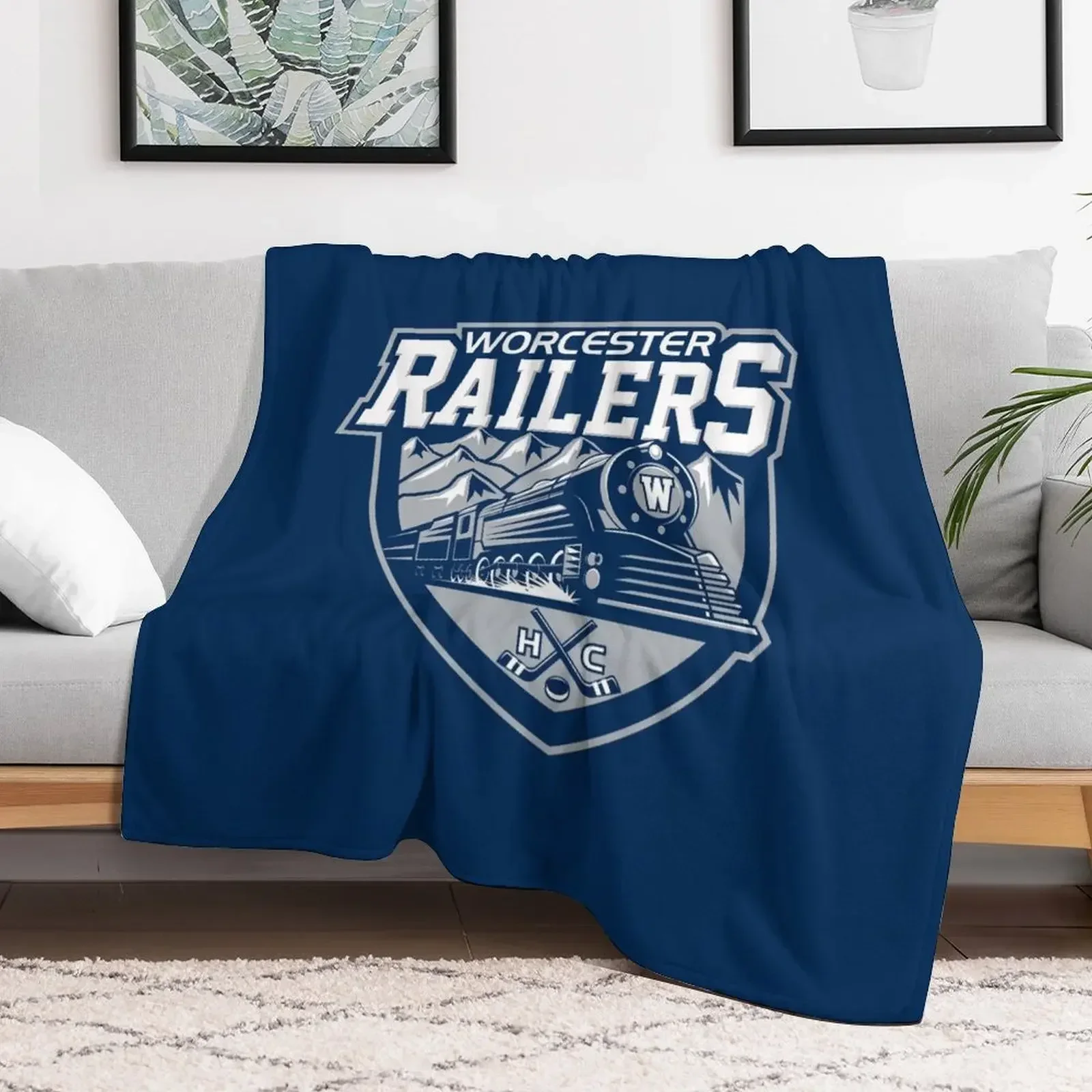 

The Worcester Railers Throw Blanket Blankets Sofas Of Decoration cosplay anime Blankets