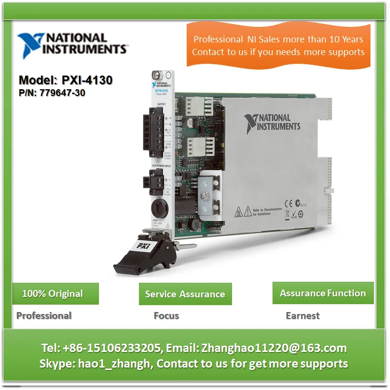 NI PXI-4130 Programmable, High-Power Source Measure Unit (SMU) 779647-30 ,779647-31