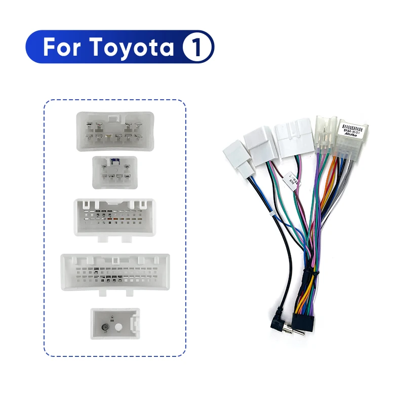 Cavo Ainavi 16 PIN per Toyota Corolla Auris Yaris RAV4 Highlander CANBUS, cablaggio multimediale modificato per auto, plug and play