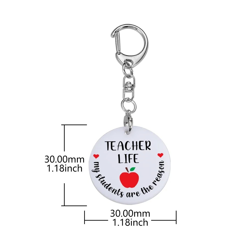 Custom Teachers' Day Key Chain Acrylic Transparent Key Chains Keychain Teacher Gifts Cute Present Keychains Gift