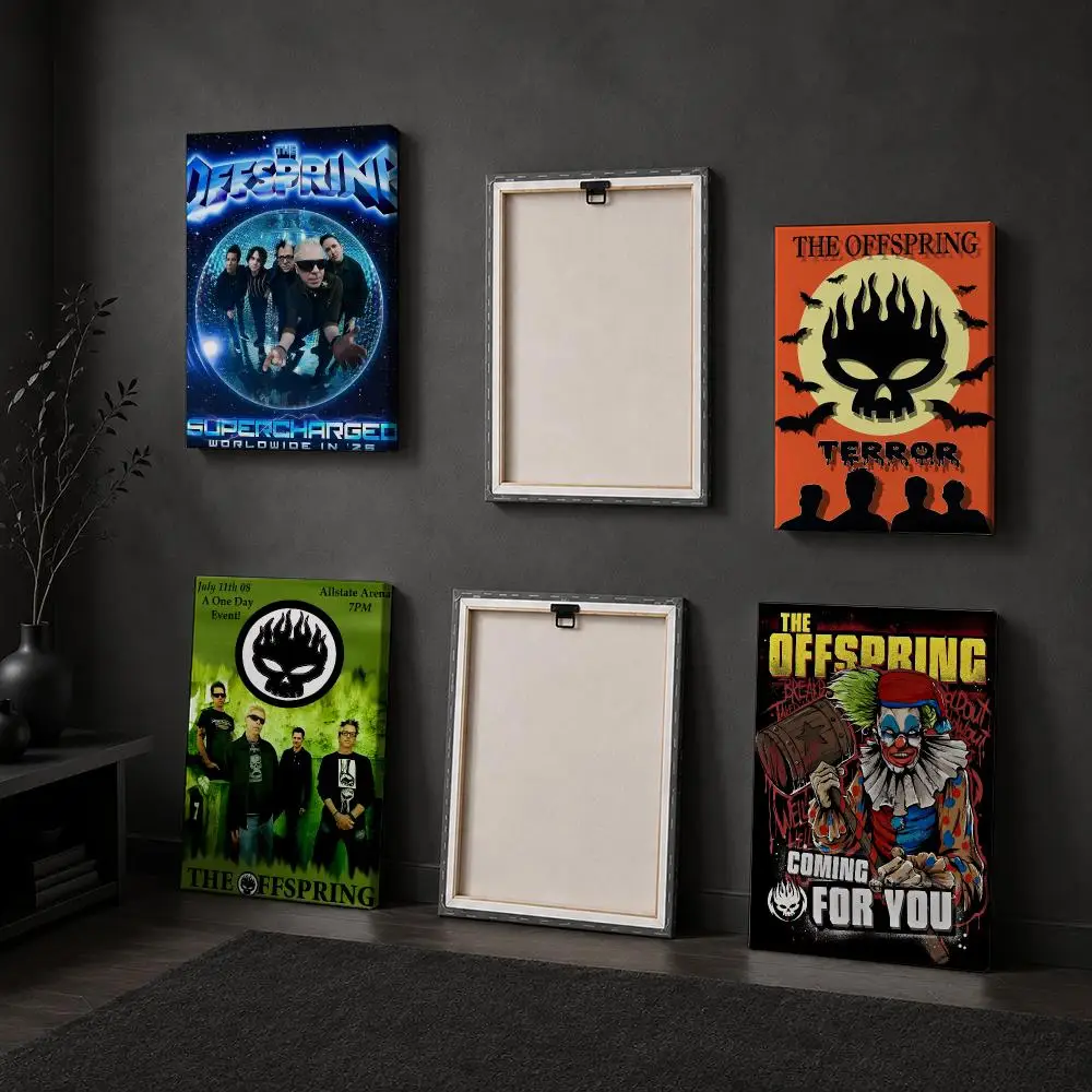 The O-Offspring Rock Band Framed Wall Painting Wood Framed Canvas Poster HD Wall Art For Bedroom Hallway Bar Office Home Decor