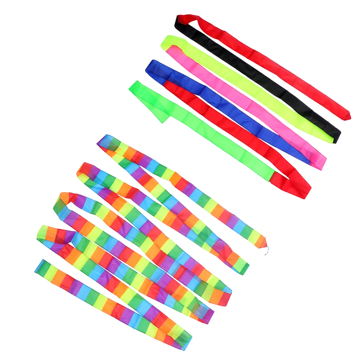 

2 pcs Rainbow Kite Tail Large Colorful Streamer Accessories for Flying Trick Floating Turning Tails Stabilizer Outdoor Toy