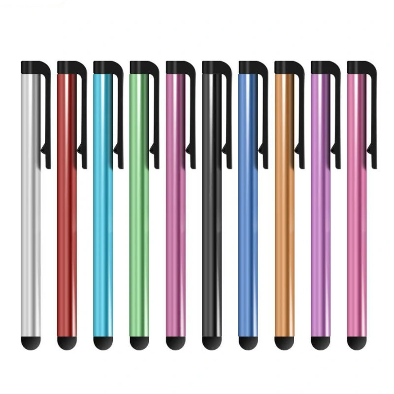 5000pcs/lot Capacitive Touch Screen Stylus Pen For IPhone IPad IPod Touch Suit for Other Smart Phone Tablet Metal Stylus Clip