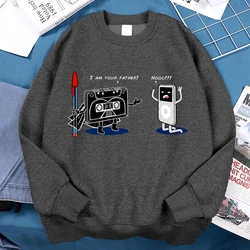 Fun Cassette Tape I Am Your Father Clothing Men Women Sweatshirts Fashion Fleece Clothing Casual Oversize Hoody Loose Streetwear