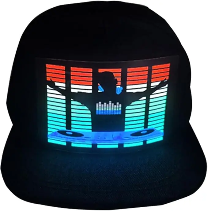 Welaso Programmable Message Hat LED Colorful Message Display, App Controlled