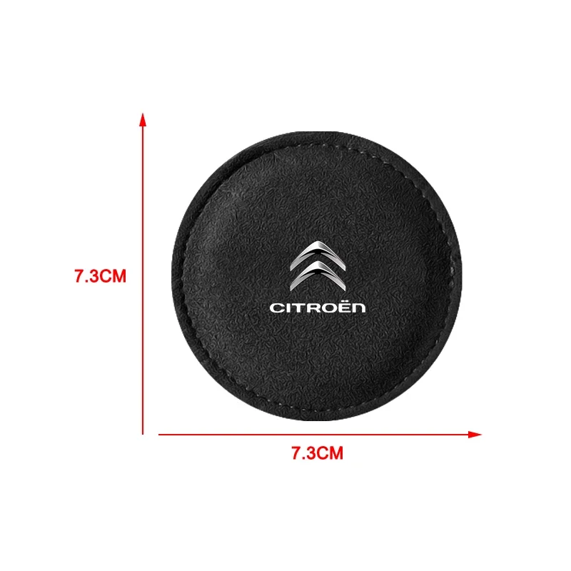 اكسسوارات السيارات سيارة حامل الكأس وسادة بولي Leather فتحة جلدية عدم الانزلاق كوستر حصيرة لسيتروين C1 C2 C3 C4 C5 X7 بيرلينجو كسارا C8 C4L DS4