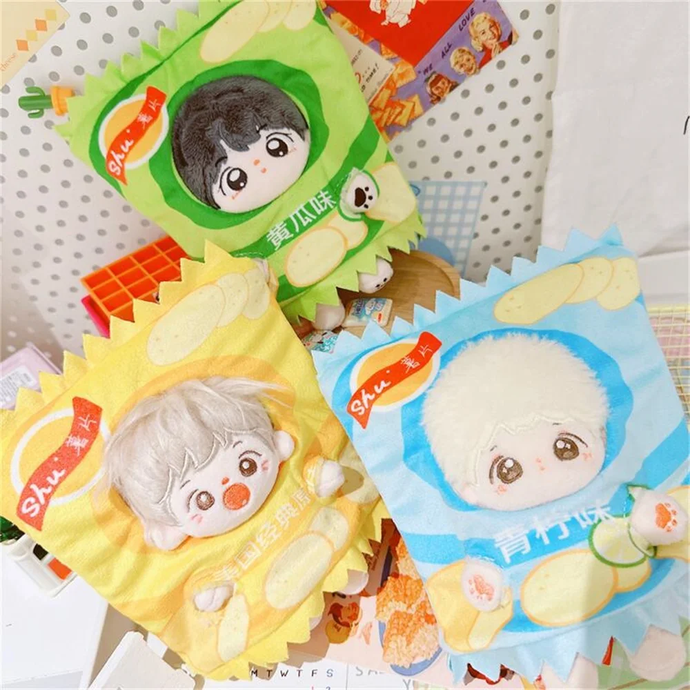 10cm Cotton Doll Clothes Potato Chips Clothes with Keychain Doll Outing Clothes Bag Pendant DIY Toys