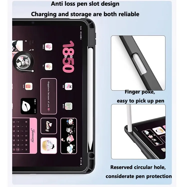 Funda con teclado para Samsung Galaxy Tab S9 11 2023 S9 FE 10,9 A9 Plus 11 S6 Lite 2024 S7 11 pulgadas S8 A7 10,4 2022 2020 con ranura para bolígrafo