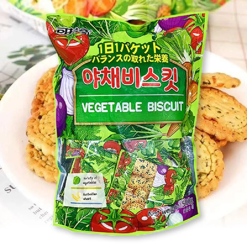 Galleta de galleta vegetal 500g Sue sabor salud bocadillo Hanjin dulzura Han Chou tamaño bocadillo importado