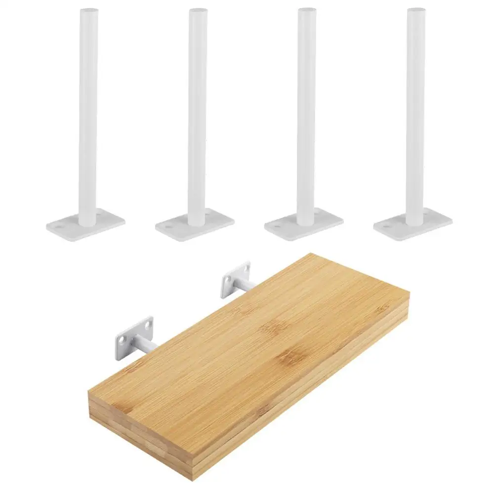 

T Shape Concealed Shelf Brackets Floating Wall Shelf Supports Screw Mounting Plate Multi sizes Metal Brackets