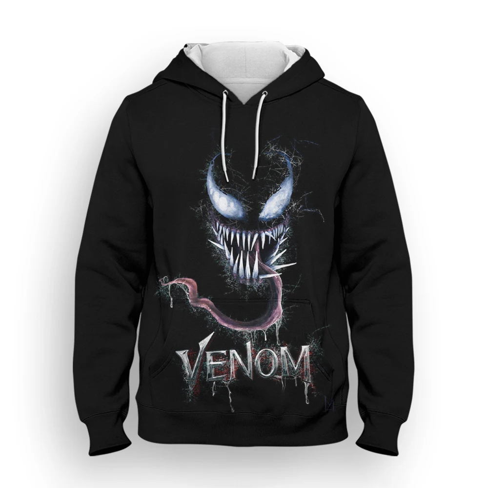 New Marvel Men's Hoodie Venom Pullover 3D Spider-Man Printing Men's Wear Autumn Men's Hoodie Fashion Oversized Men's Clothing