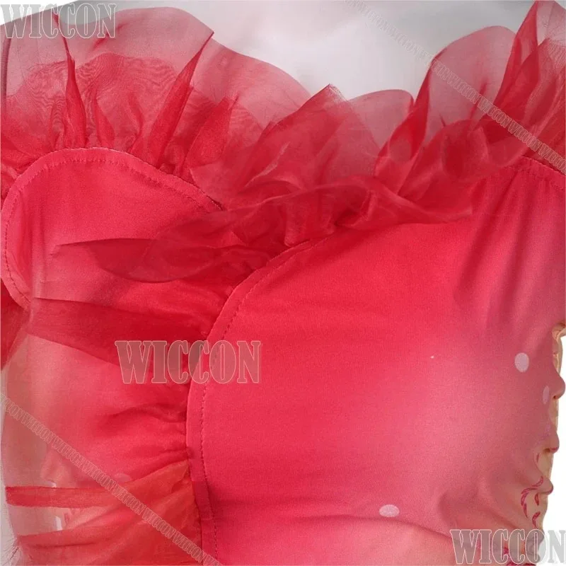 فستان الأميرة الأحمر من Glinda تنورة برعم شريرة أزياء الساحرات التأثيرية للنساء بدلة أريانا الوردية 2024 مخصصة؛ 2 ك، 8؛ ج'