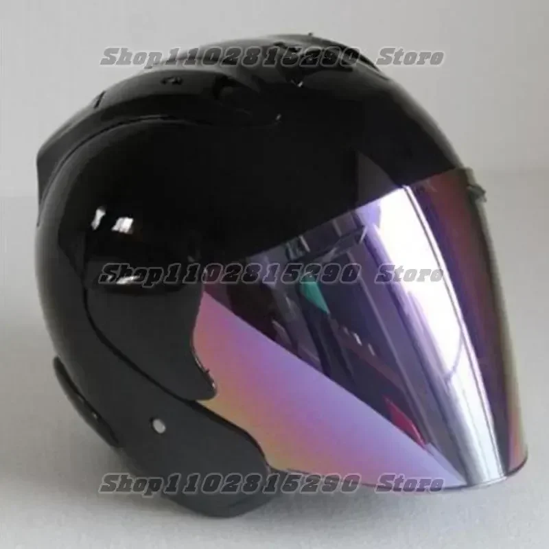 Ram3 Bright Black Half Helmet Men and Women Motorcycle Off-Road Summer Helmet Downhill Racing Mountain Cross Casco Capacete